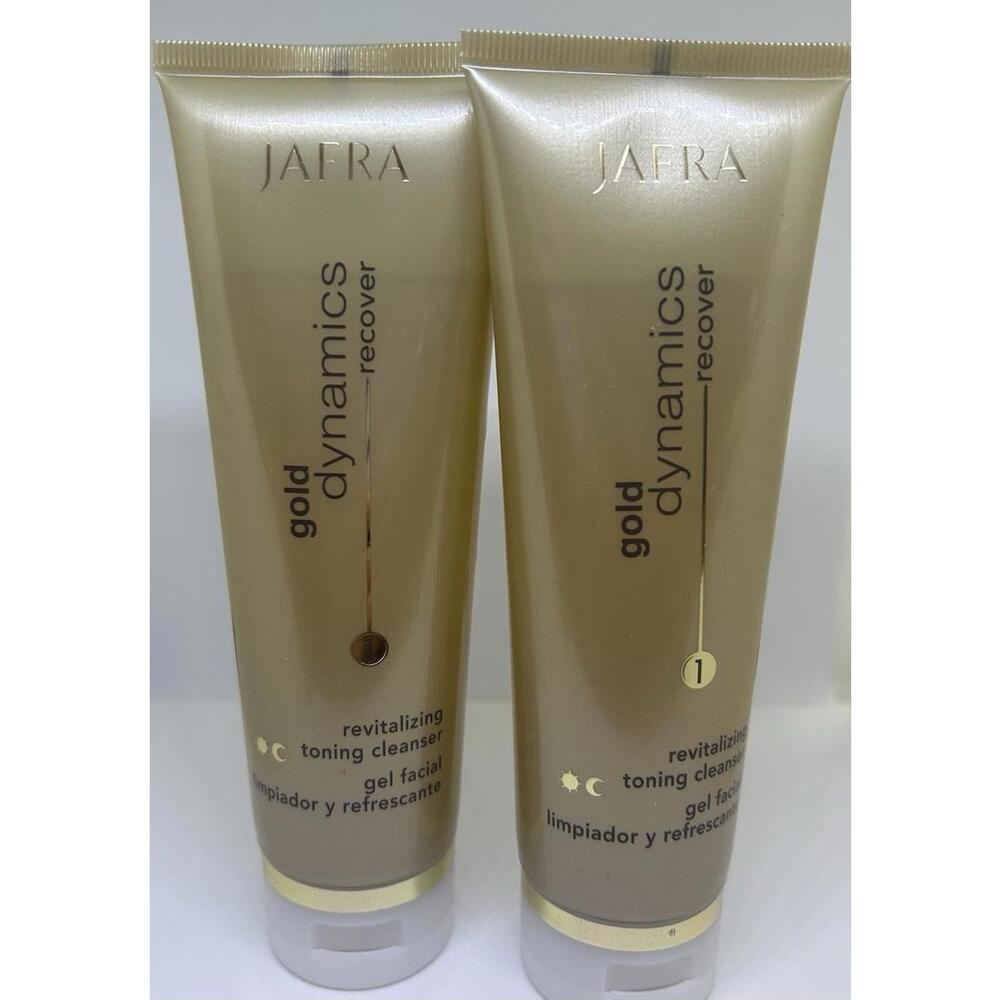 Set Of 2 Jafra Gold Dynamics Revitalizing Toning Cleanser 4.2oz